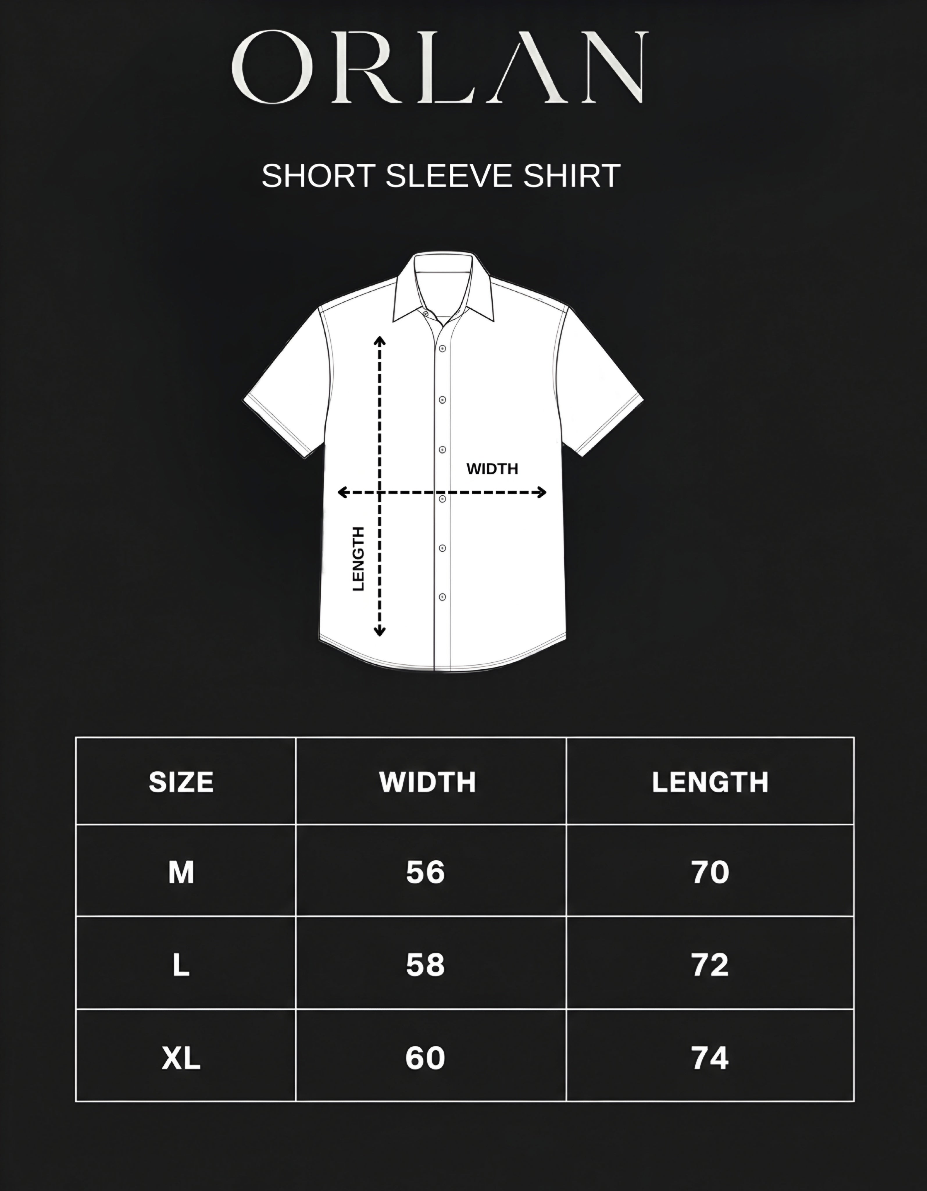 ORLAN size guide chart
